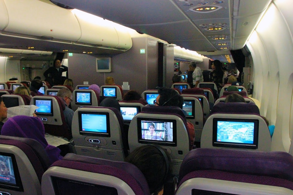 Kabin di salah satu pesawat Malaysia Airlines