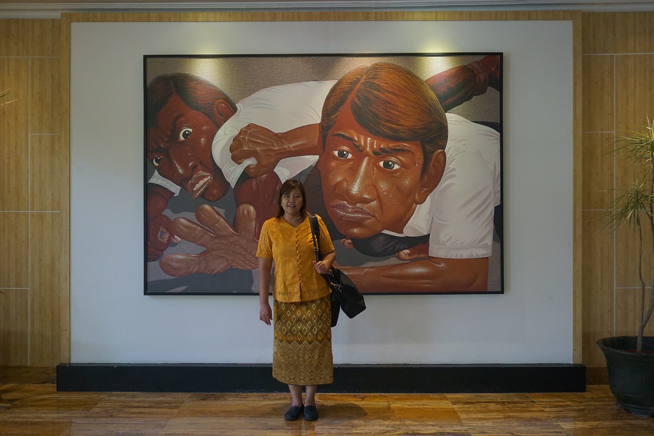 Karya lukisan di Hotel Grand Candi Semarang